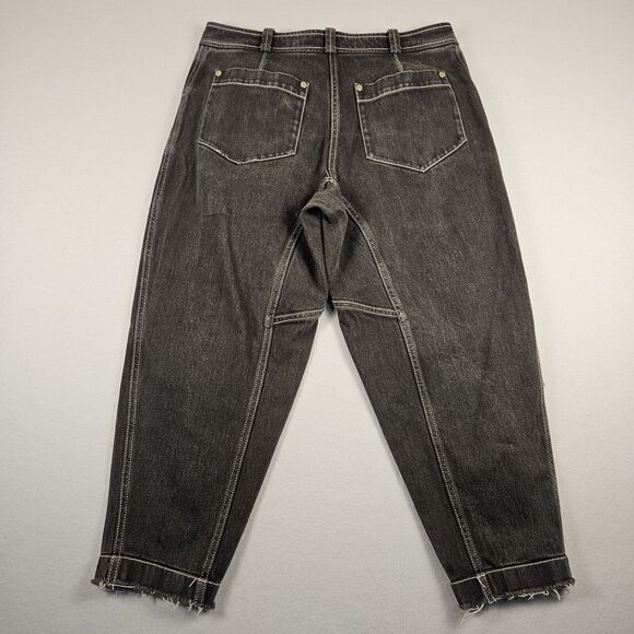 NEHERA Denim Jeans Womens French Size 40 US Size 8 Crop Slovakia Graphite Black - Picture 5 of 16